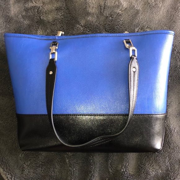 Calvin Klein Color Block Purse Blue and Black - Picture 4 of 8